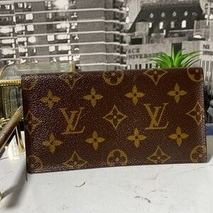 Authentic Louis Vuitton Vintage Malletier Monogram Checkbook Wallet